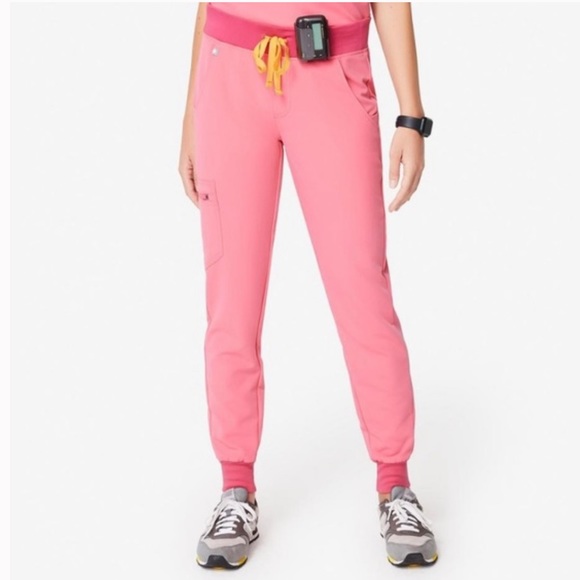 Figs Pants - Figs Scrubs Pink Jogger Pants XS P